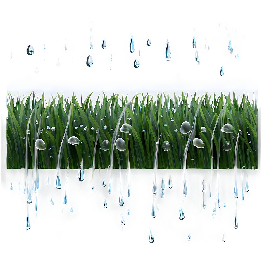 Gentle Water Drops On Grass Png 12 PNG Image