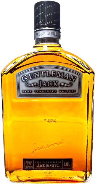 Gentleman Jack Rare Tennessee Whiskey Bottle PNG Image