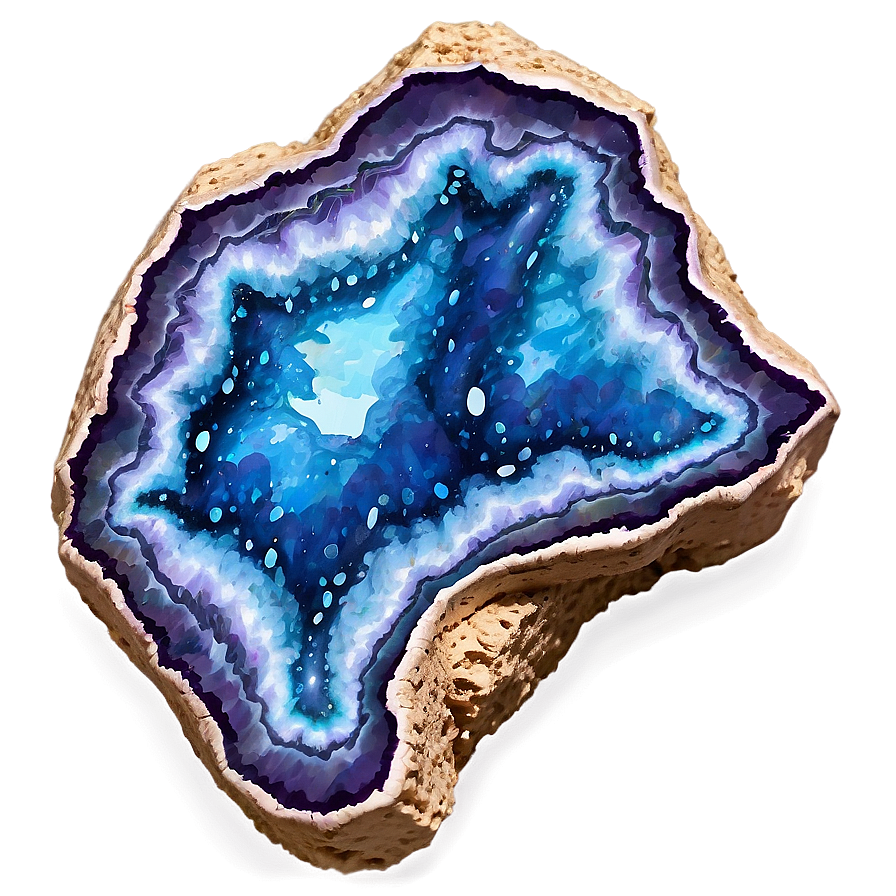 Geode With Metallic Edges Png Net PNG Image