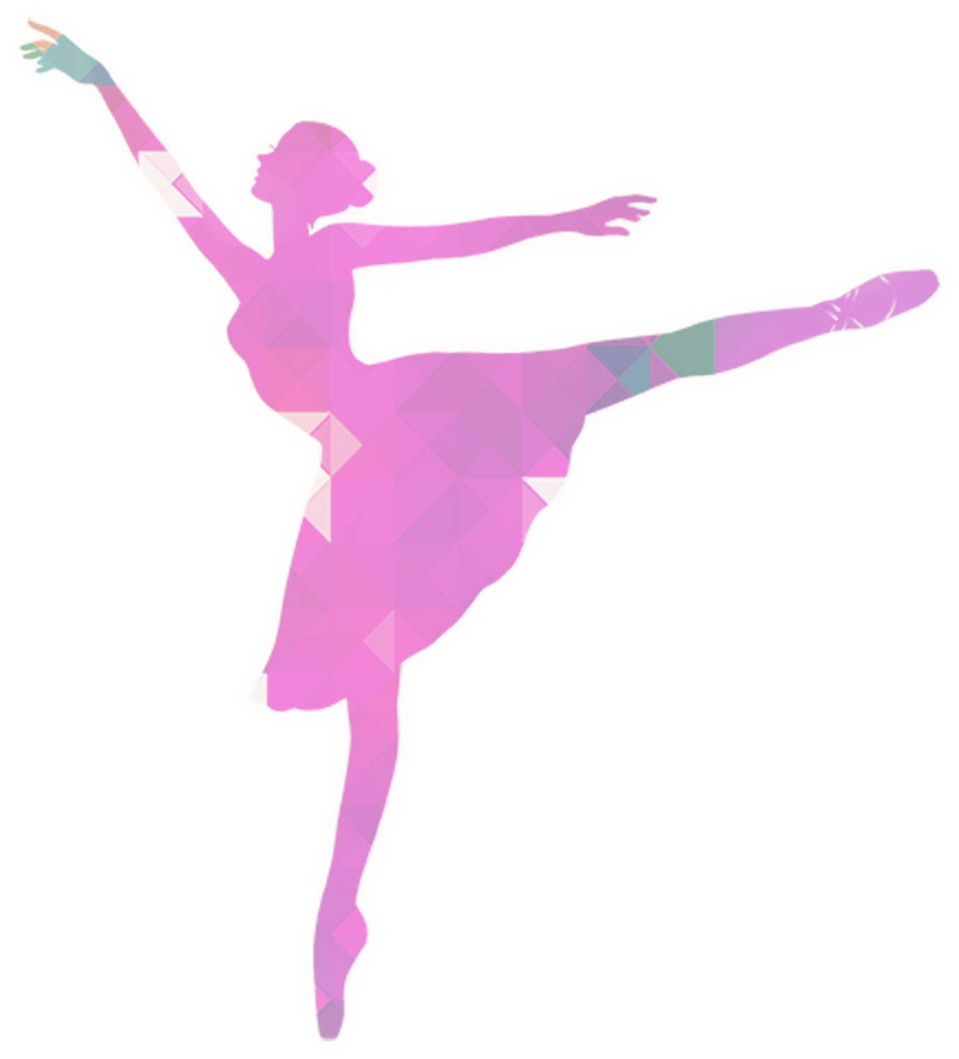 Geometric Ballet Dancer Silhouette PNG Image