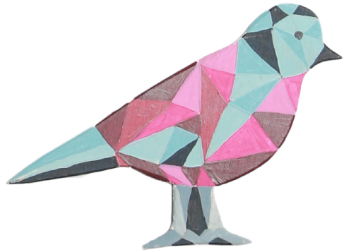 Geometric Bird Artwork.png PNG Image