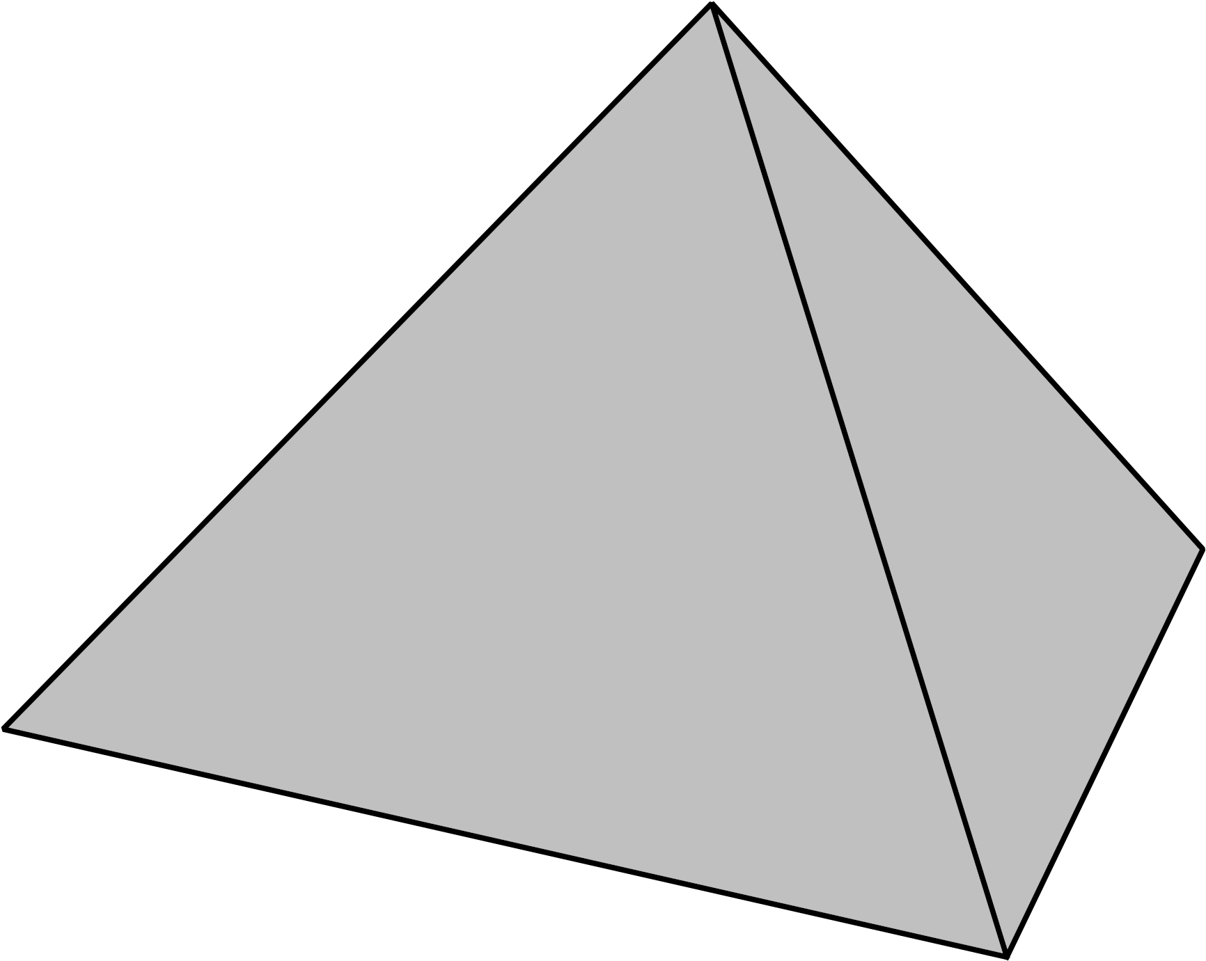 Geometric Black Triangle Illustration PNG Image