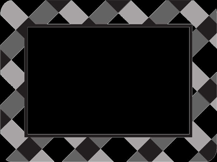 Geometric Black White Frame PNG Image