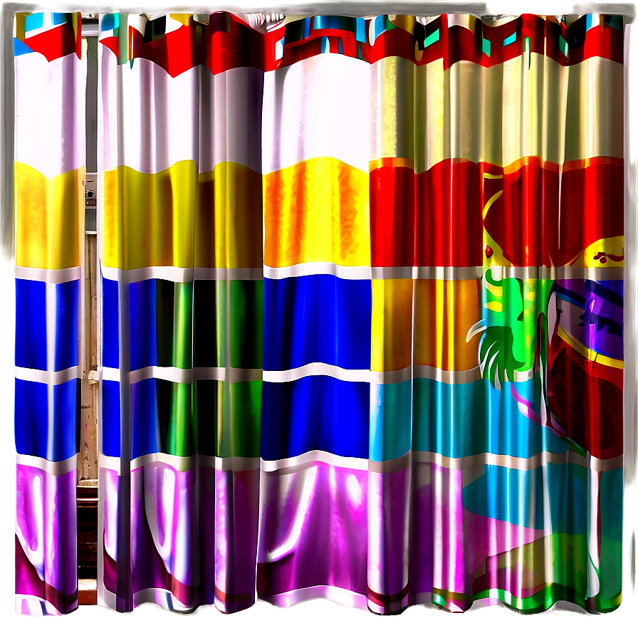 Geometric Block Curtain Png 05252024 PNG Image