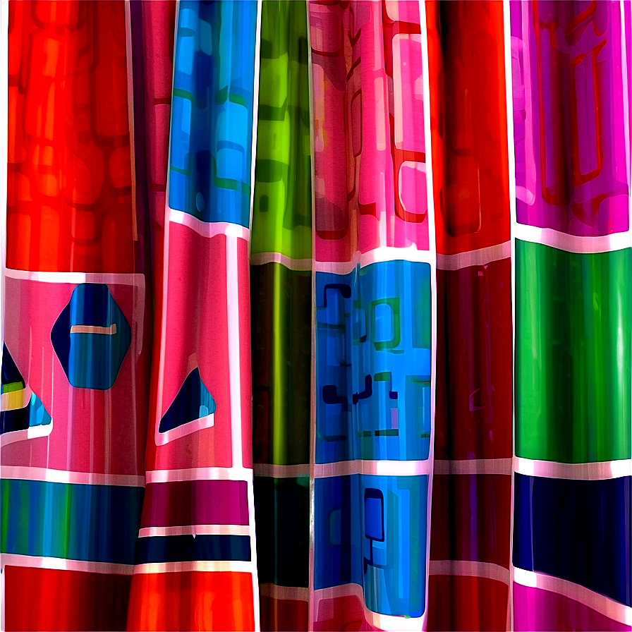 Geometric Block Curtain Png 87 PNG Image