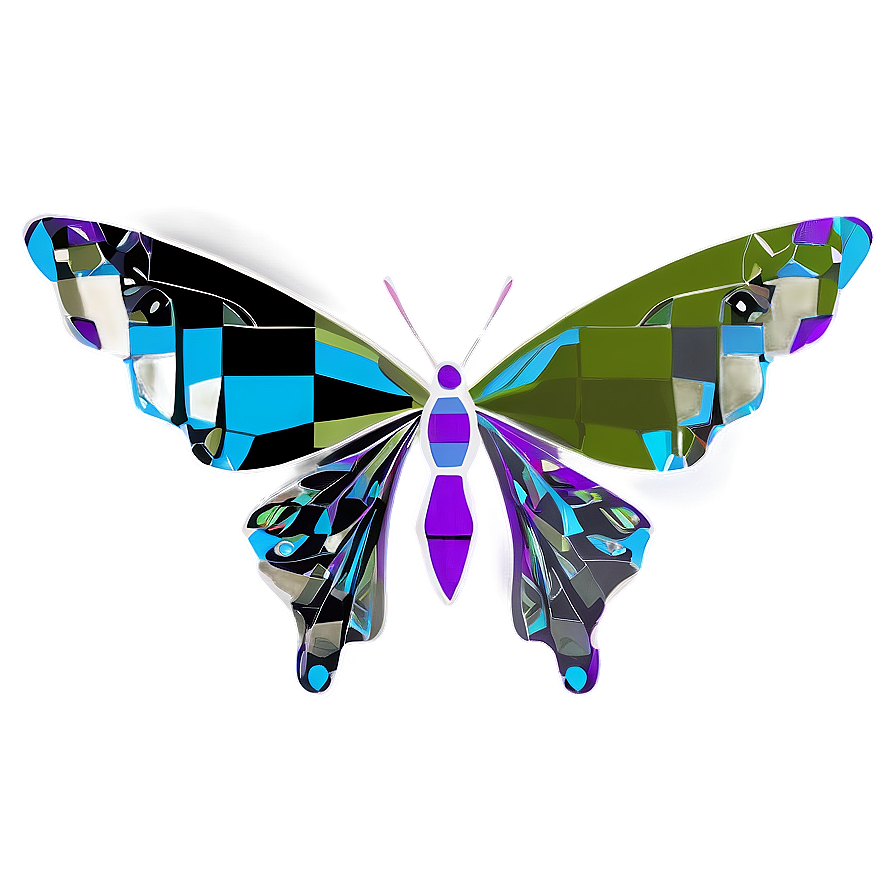 Geometric Butterfly Outline Png 05252024 PNG Image