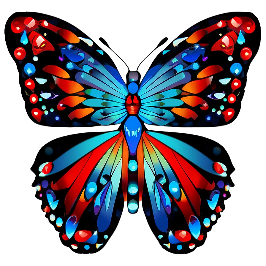 Geometric Butterfly Outline Png Lda52 PNG Image