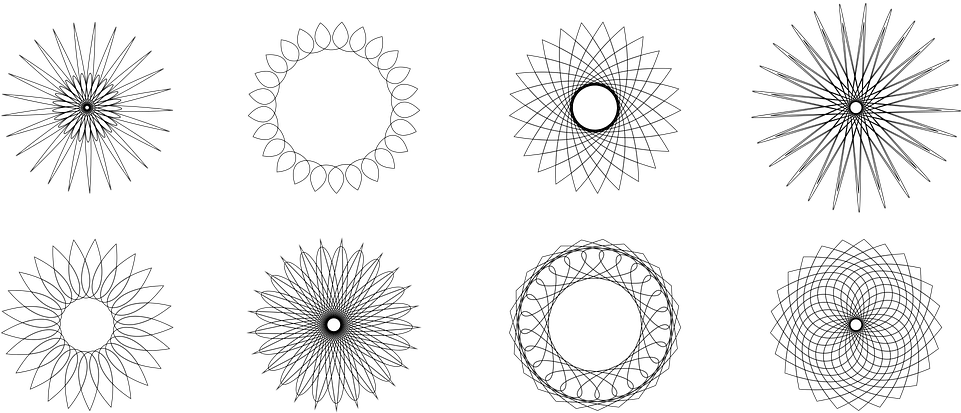 Geometric Circle Designs Vector PNG Image