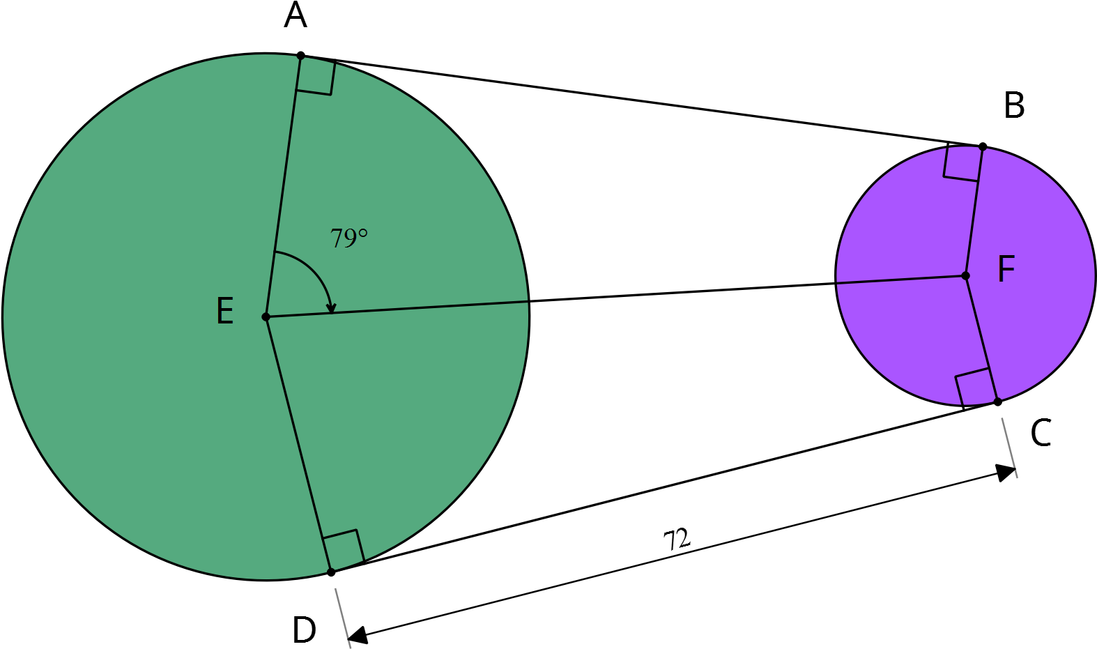 Geometric Circles Angles Diagram PNG Image