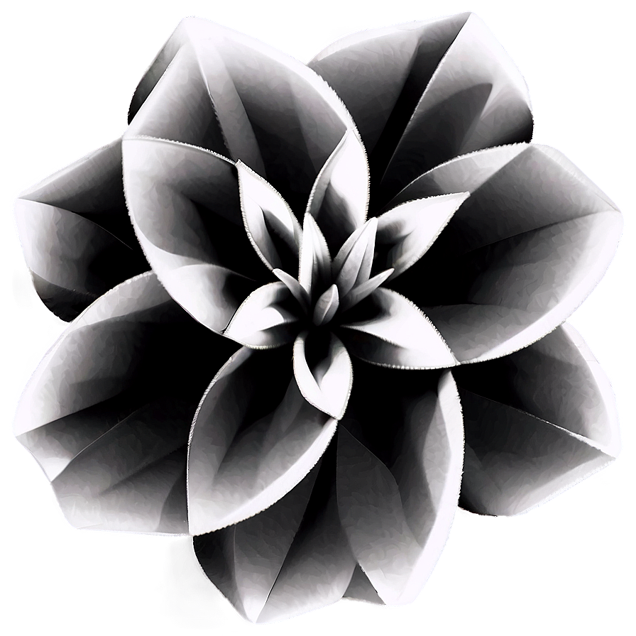 Geometric Flower Black And White Png Lgf7 PNG Image