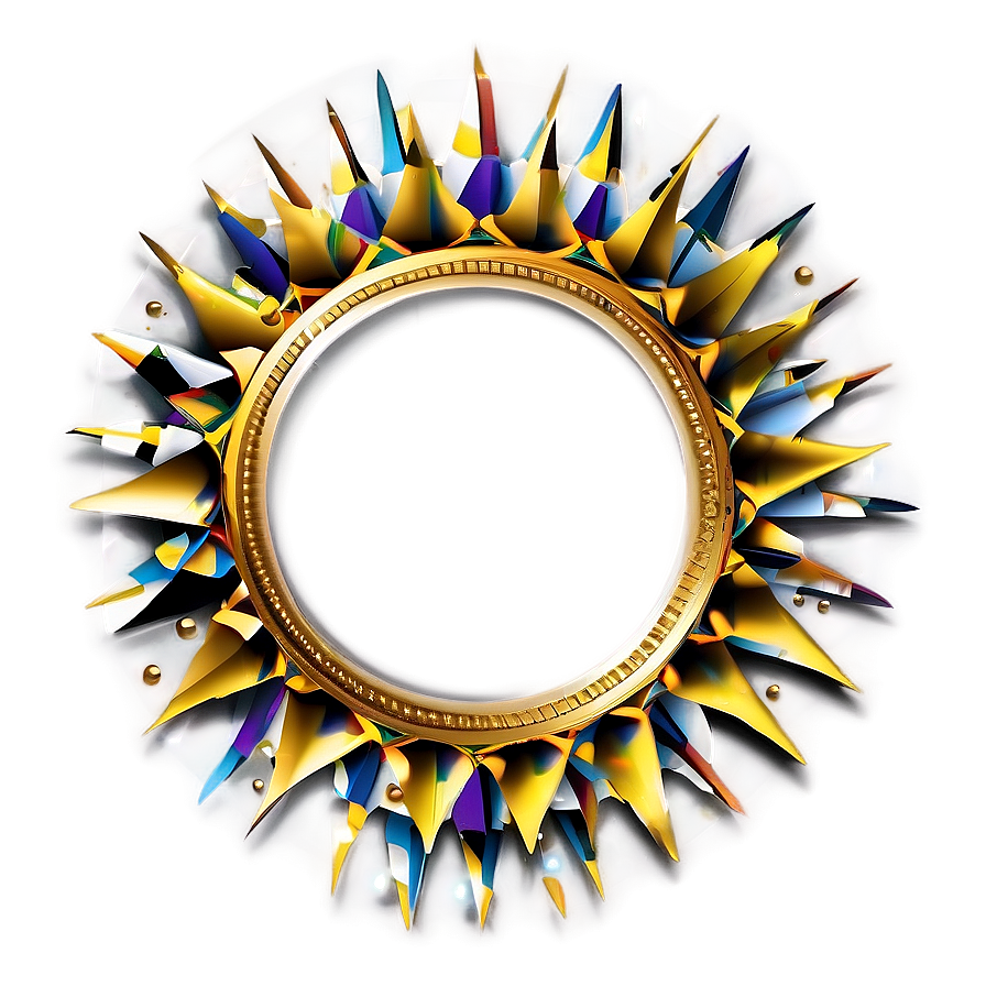 Geometric Gold Circle Frame Png Afe9 PNG Image