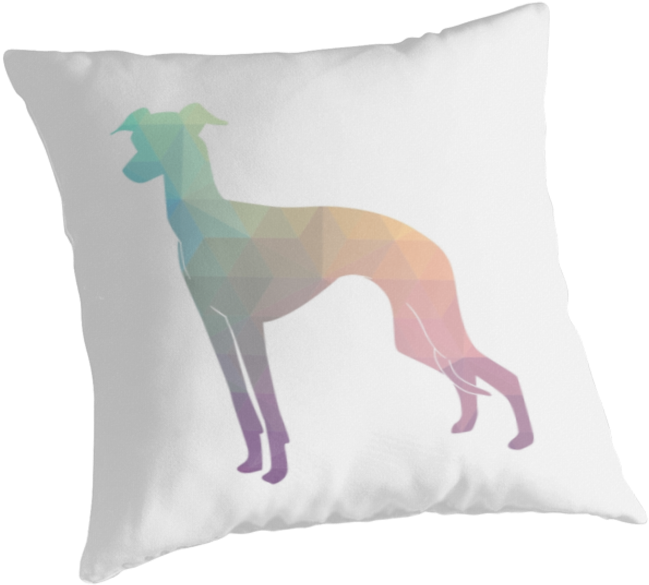 Geometric Greyhound Cushion Design PNG Image