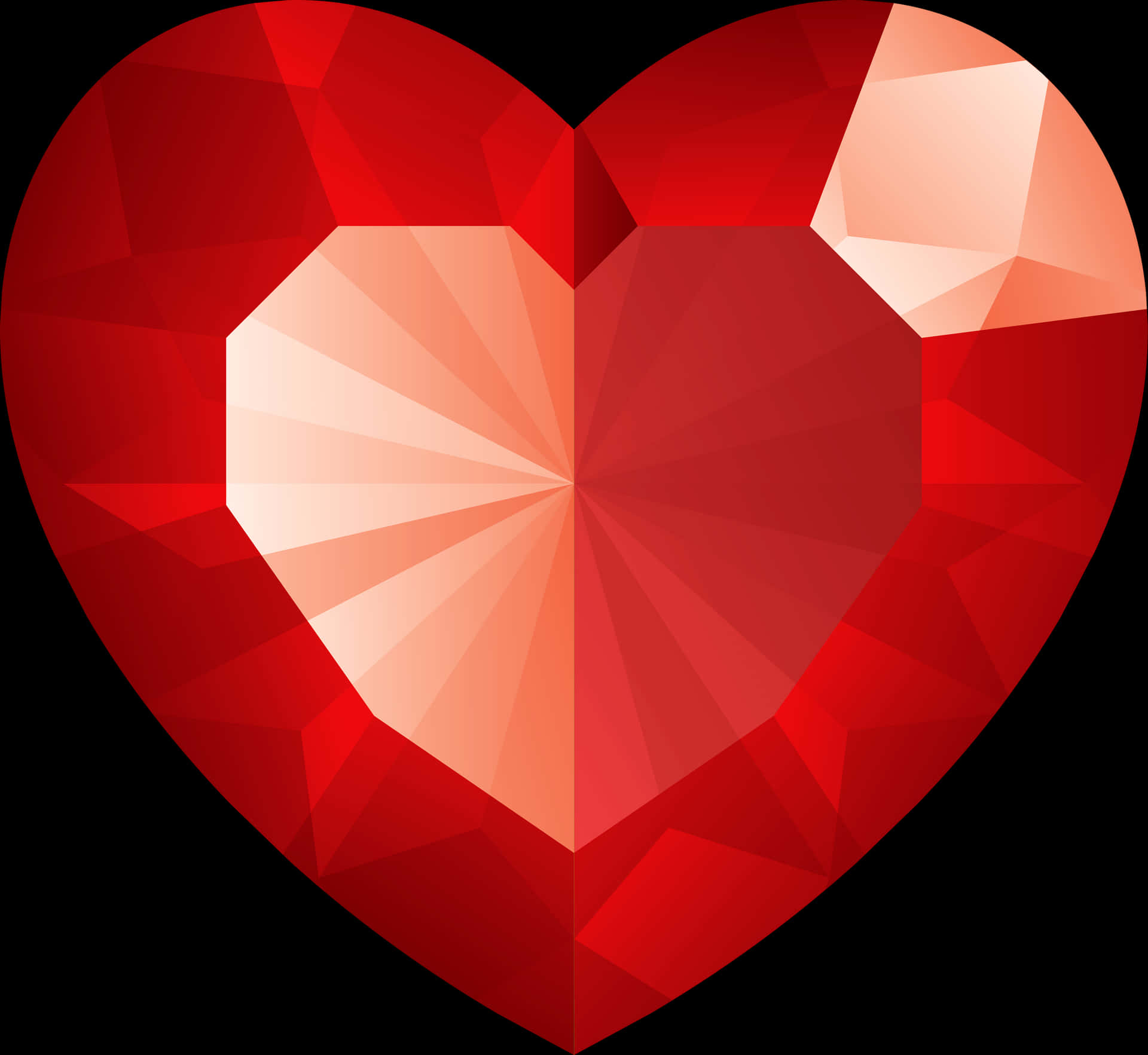 Geometric Heart Design PNG Image