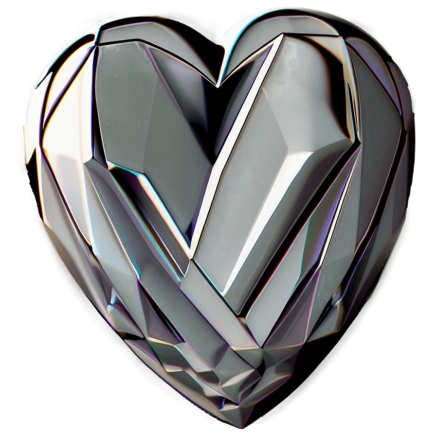 Geometric Heart Vector Png Erf99 PNG Image