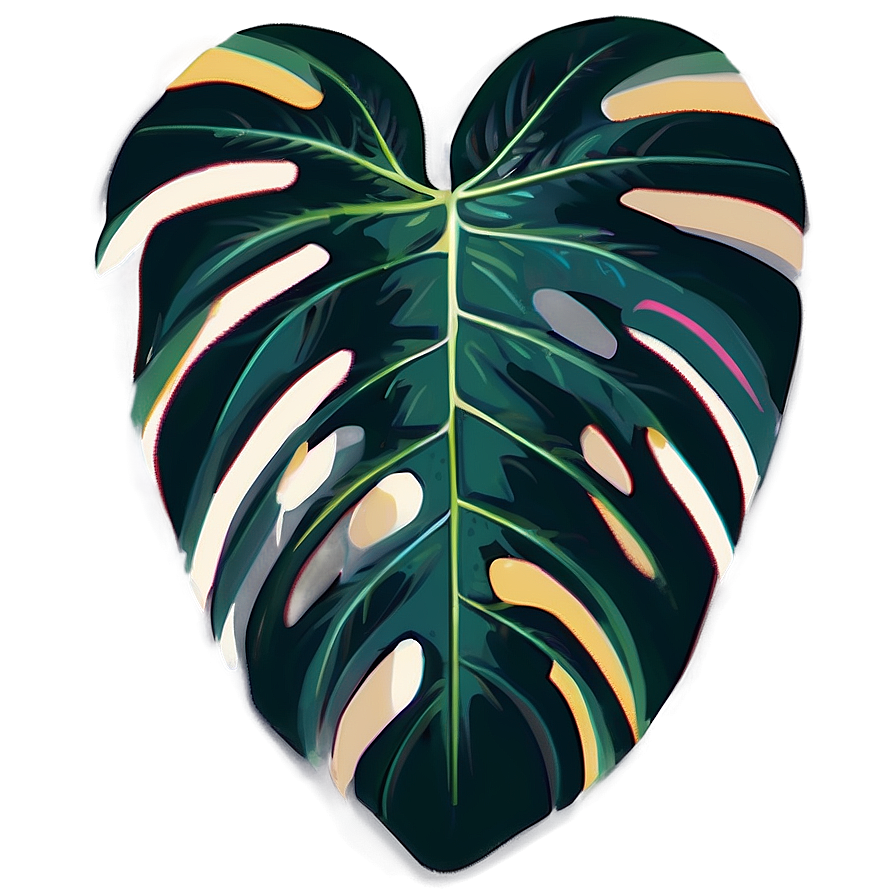 Geometric Monstera Design Png Uwb45 PNG Image