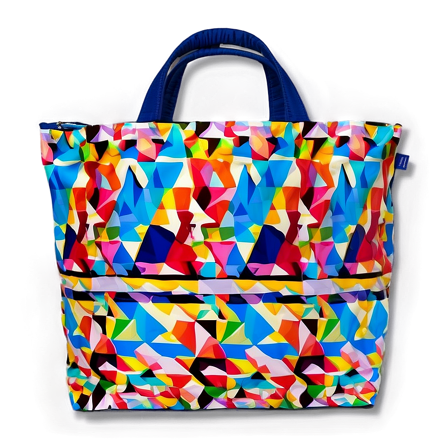 Geometric Pattern Tote Bag Png 05252024 PNG Image