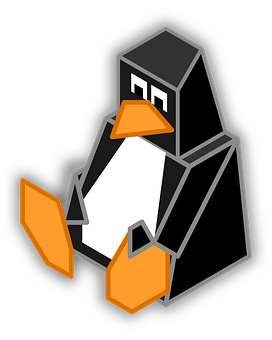 Geometric Penguin Character PNG Image