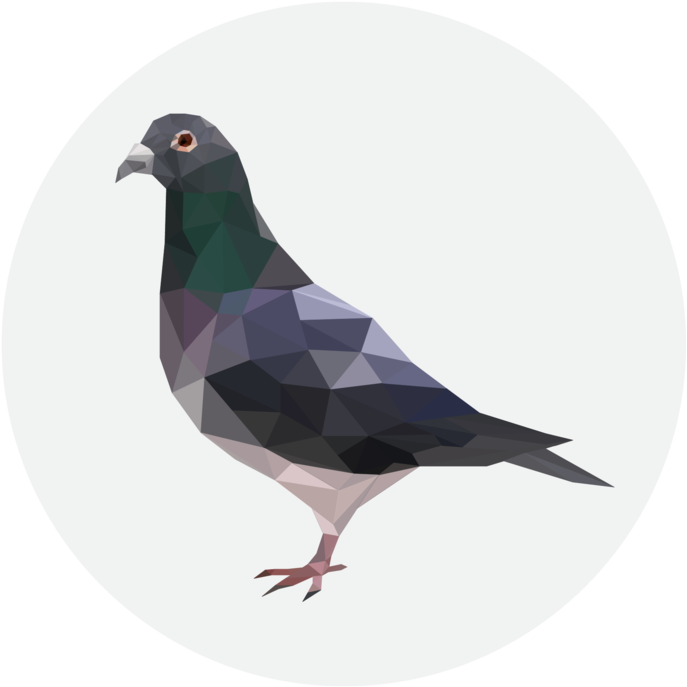 Geometric Pigeon Artwork PNG Image