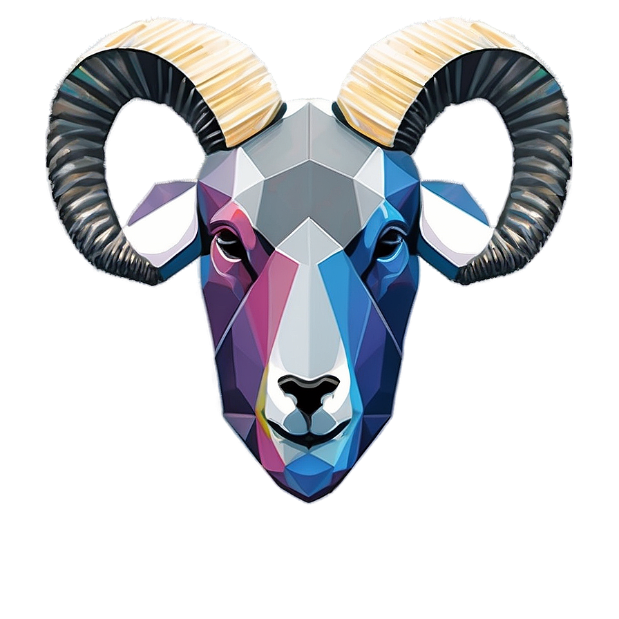 Geometric Ram Head Png 37 PNG Image