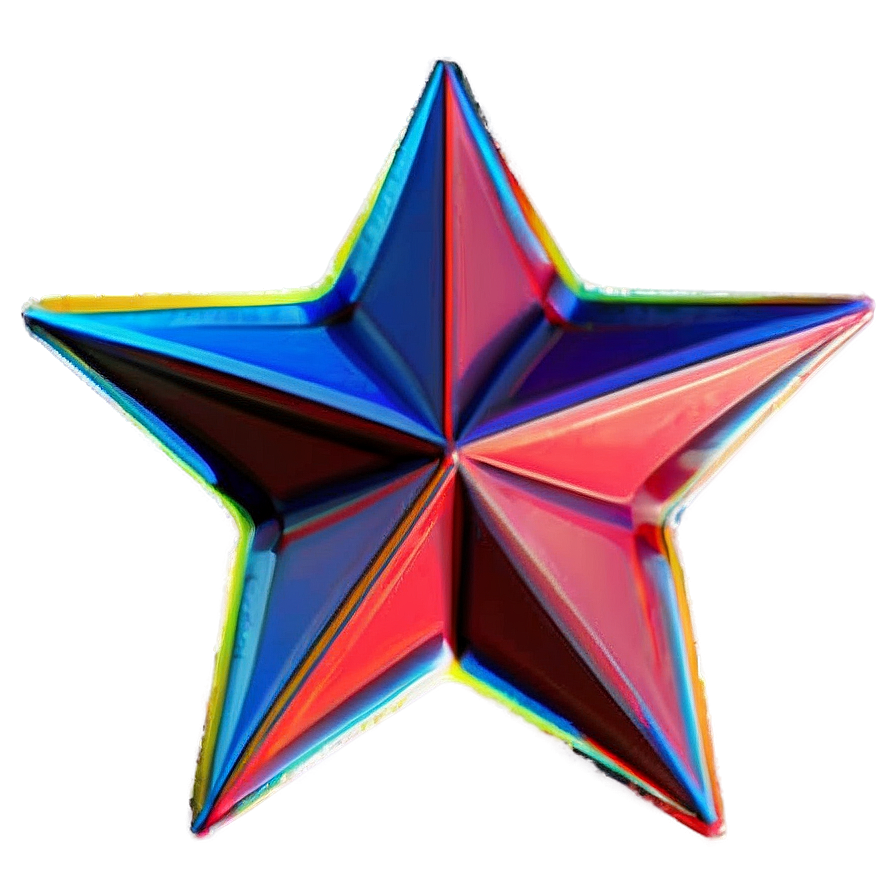 Geometric Red Star Png Qew PNG Image