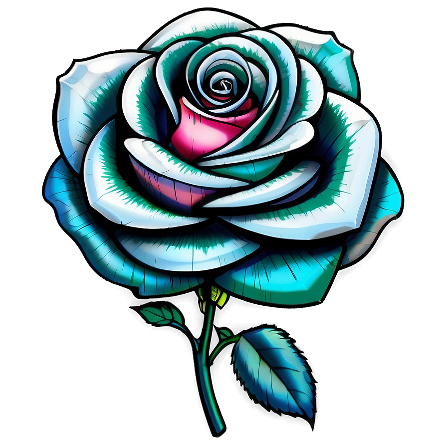 Geometric Rose Tattoo Concept Png 05252024 PNG Image