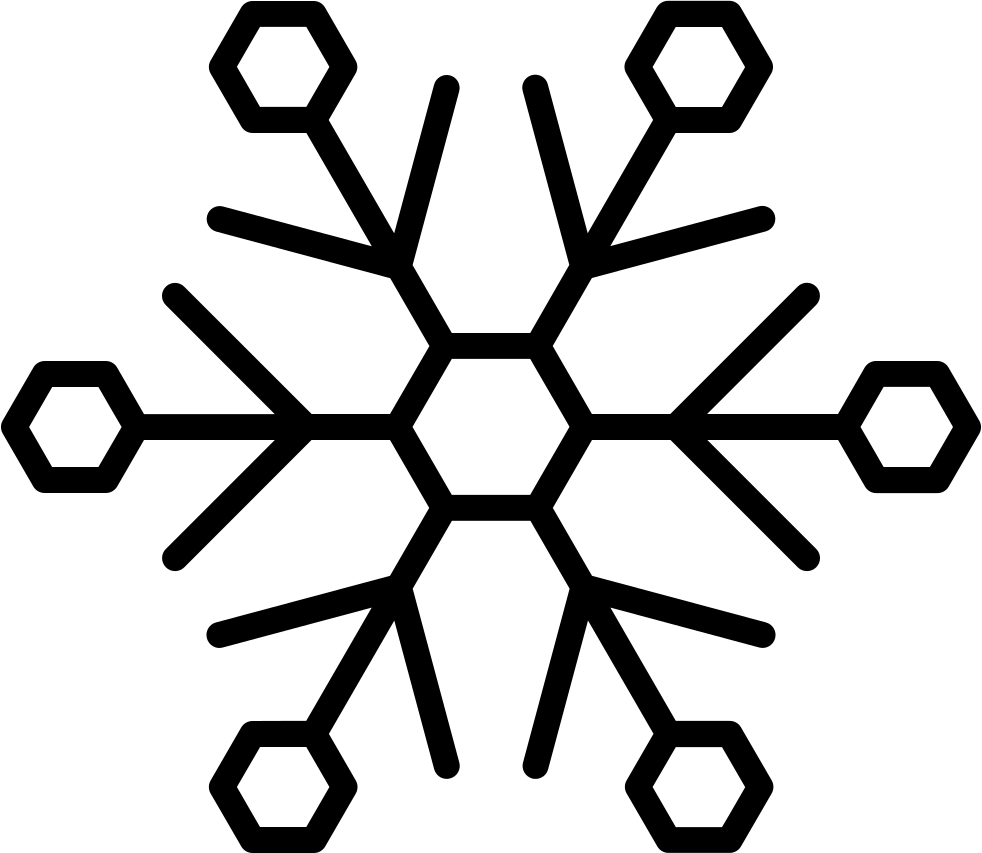 Geometric Snowflake Design PNG Image