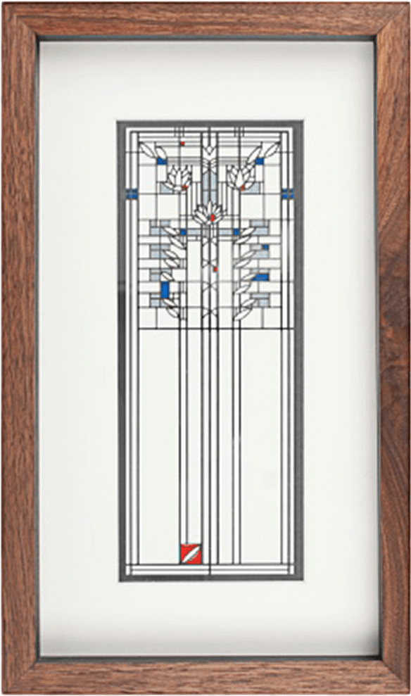 Geometric Stained Glass Art PNG Image