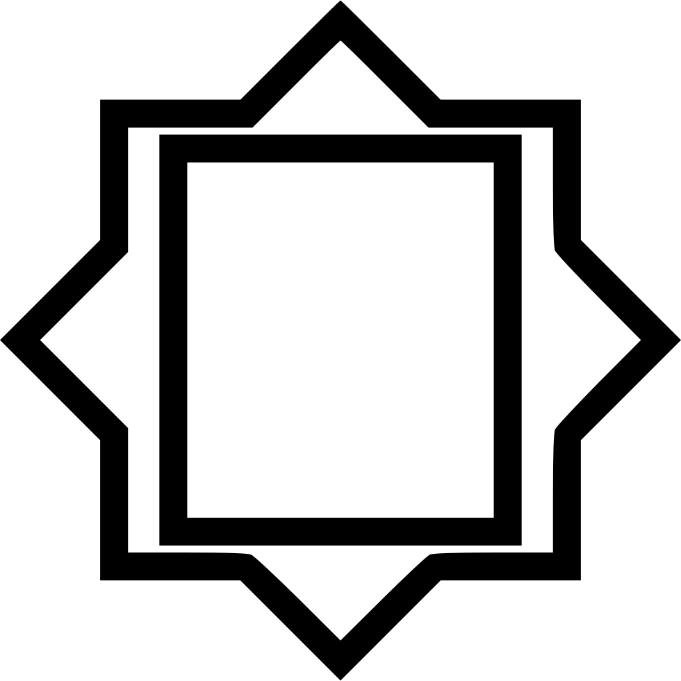 Geometric Star Frame Vector PNG Image