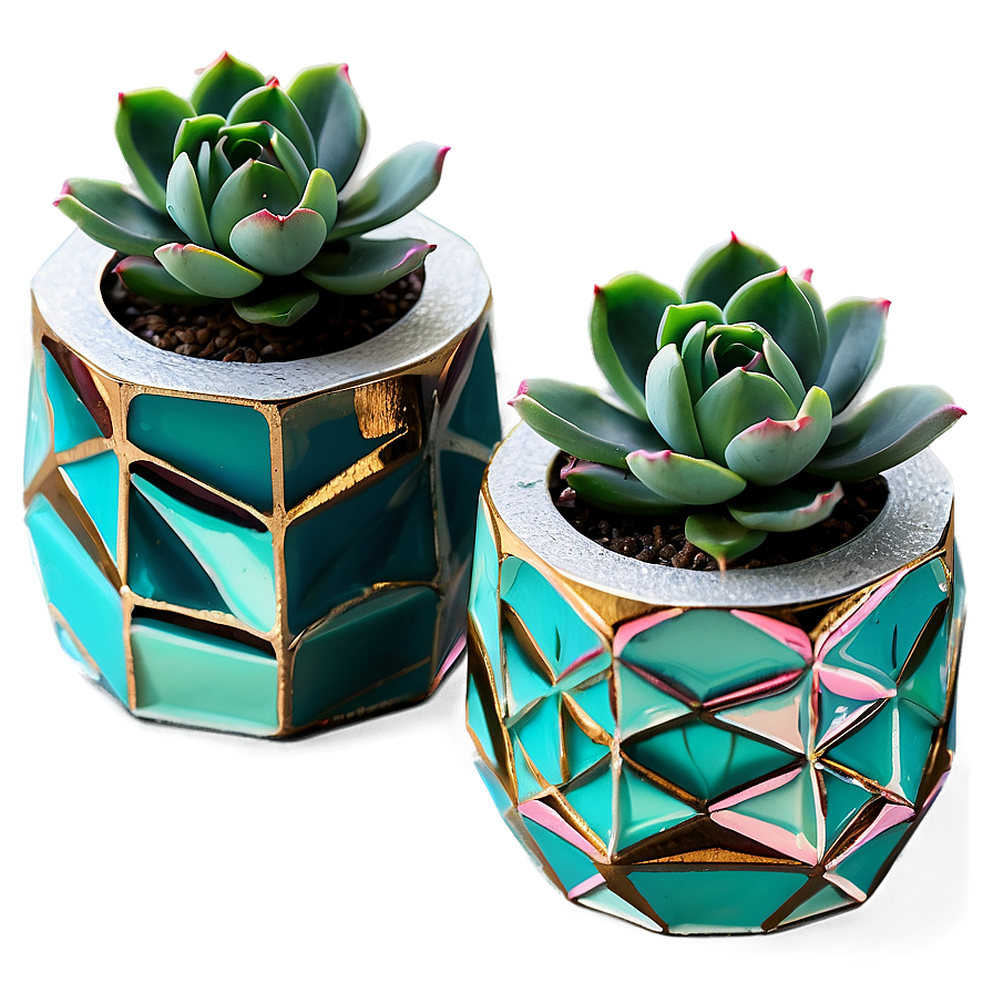 Geometric Succulent Holders Png 91 PNG Image