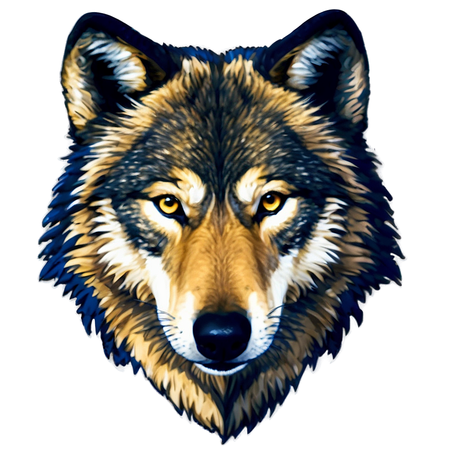 Geometric Wolf Head Outline Png 06122024 PNG Image