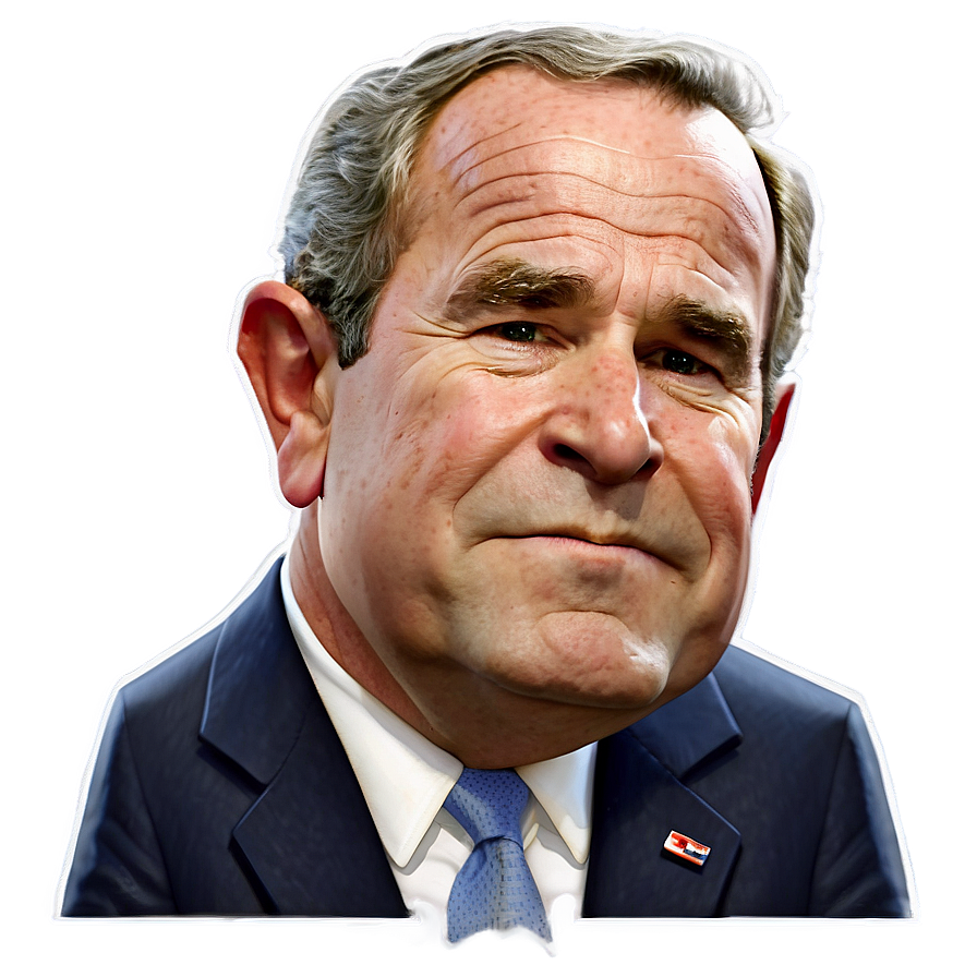 George Bush Caricature Png Oqv PNG Image