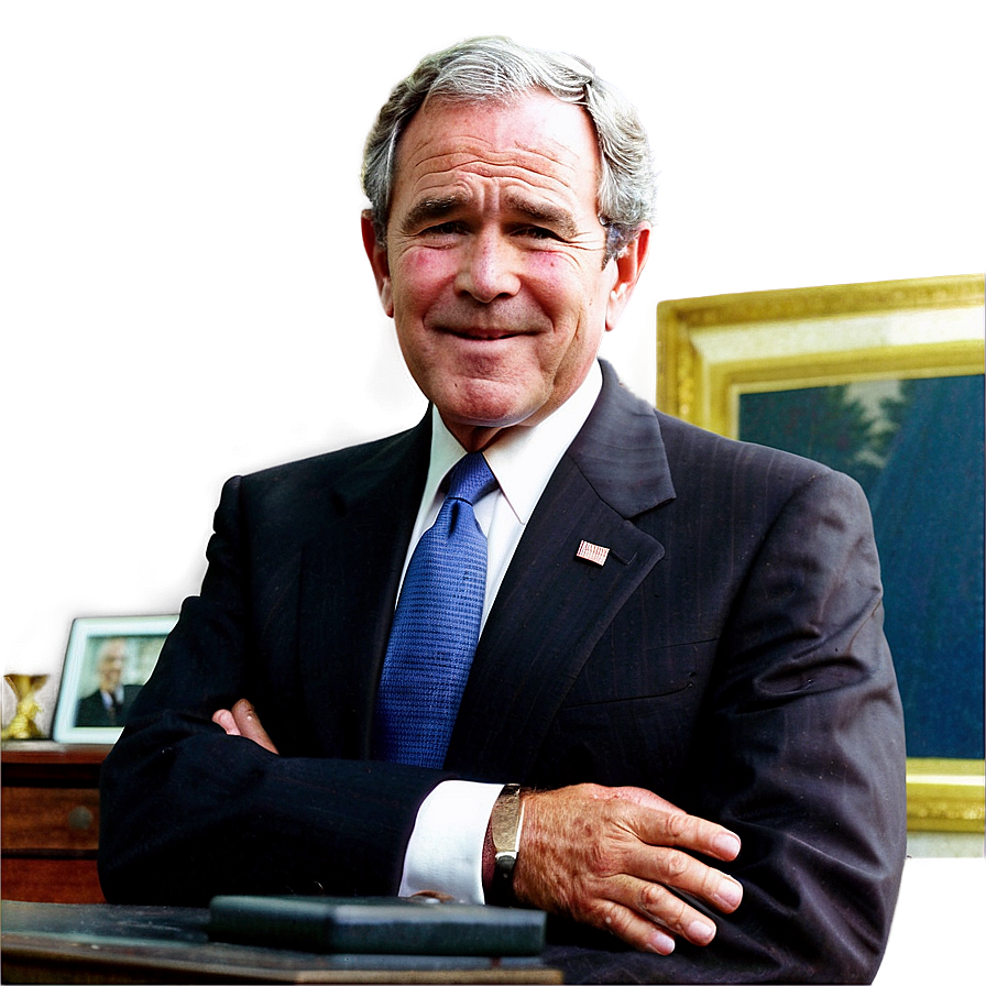 George Bush In Oval Office Png Gvs15 PNG Image