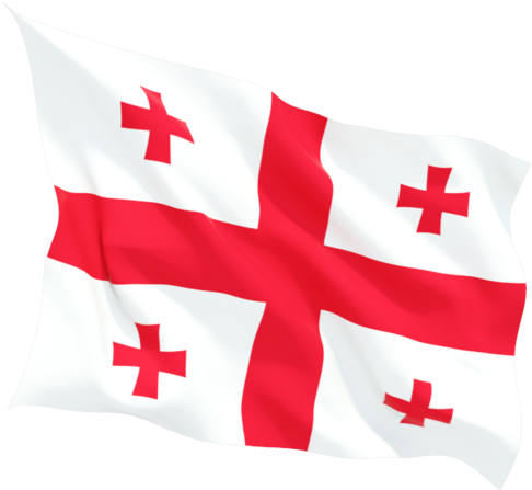 Georgian Flag Waving PNG Image