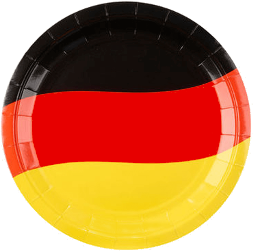 German Flag Paper Plate PNG Image