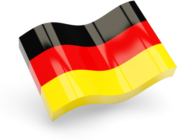 German Flag Waving Illustration PNG Image