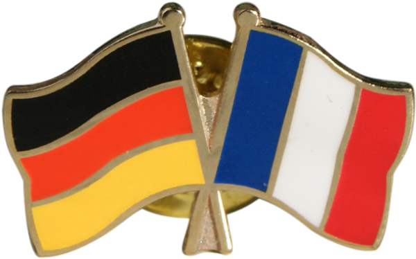 German French Friendship Pin PNG Image