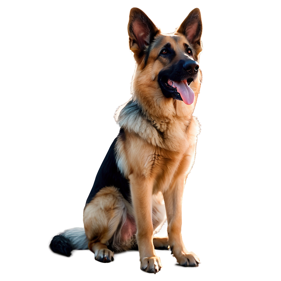 German Shepherd At Sunset Png 06112024 PNG Image