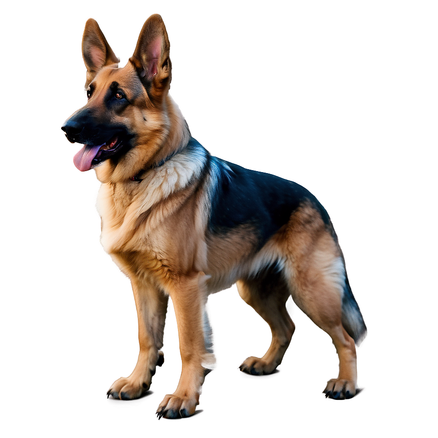 German Shepherd At Sunset Png Hac PNG Image