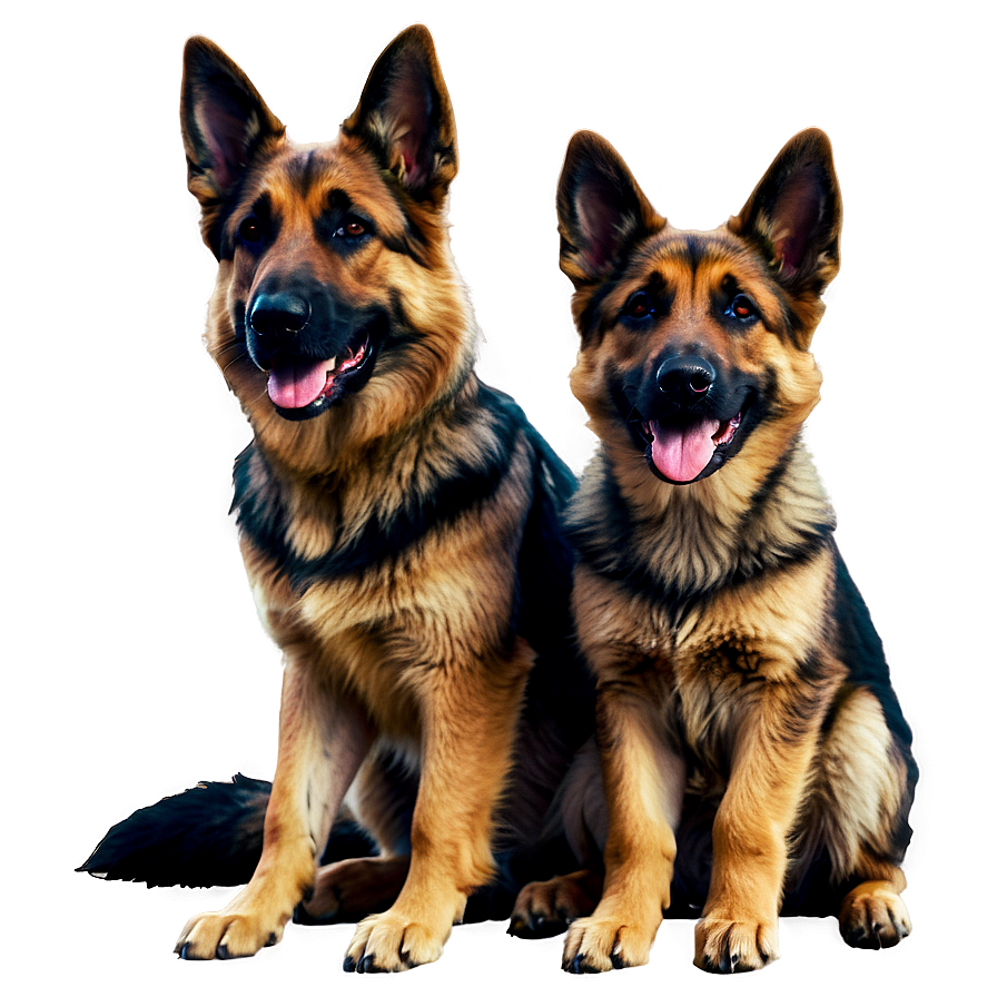 German Shepherd Family Png Icc PNG Image