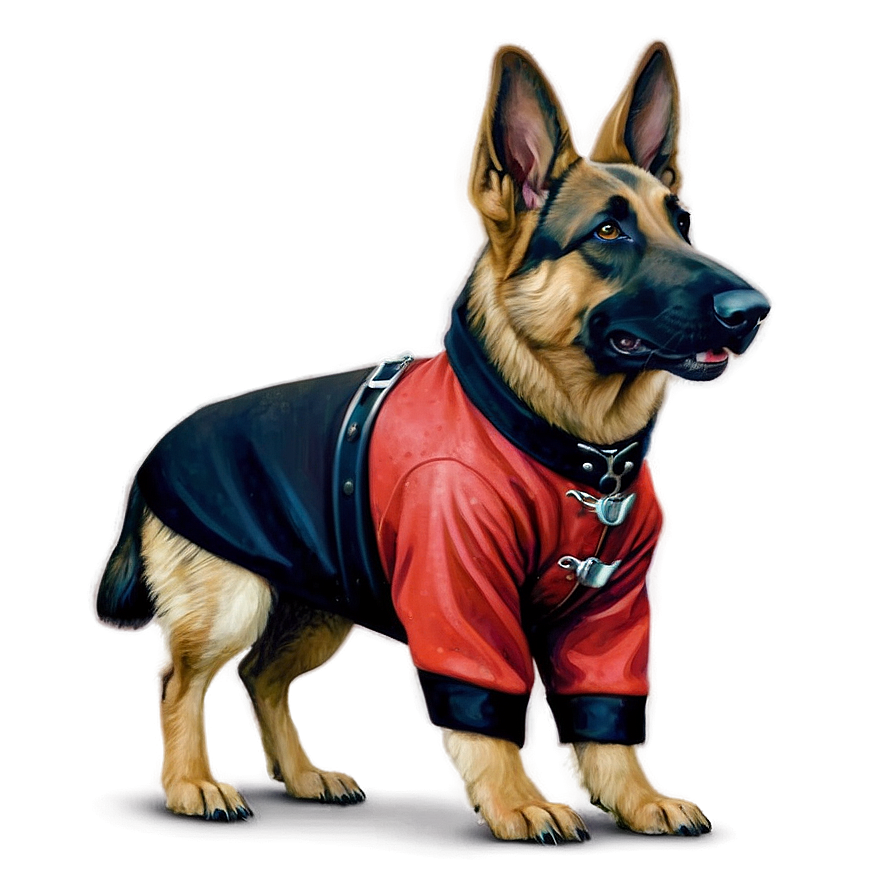 German Shepherd In Costume Png 15 PNG Image