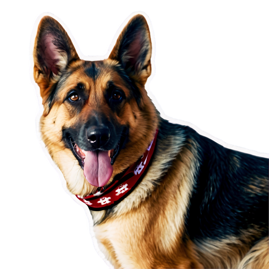 German Shepherd With Bandana Png 50 PNG Image