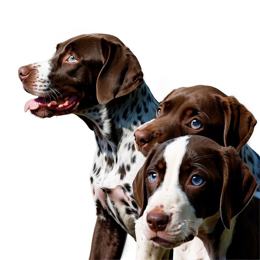 German Shorthaired Pointer With Puppies Png Gfa39 PNG Image