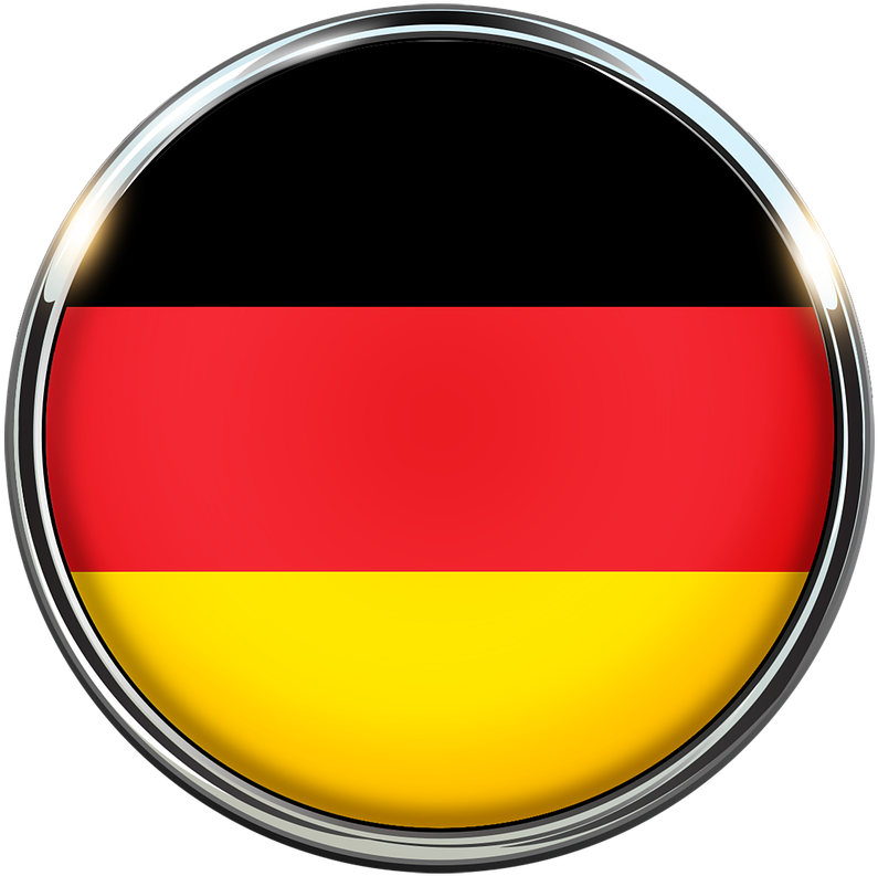 Germany Flag Button Design PNG Image