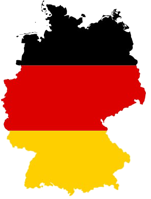 Germany Flag Map Outline PNG Image