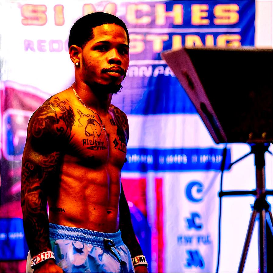 Gervonta Davis Weigh-in Ceremony Png Aqx PNG Image