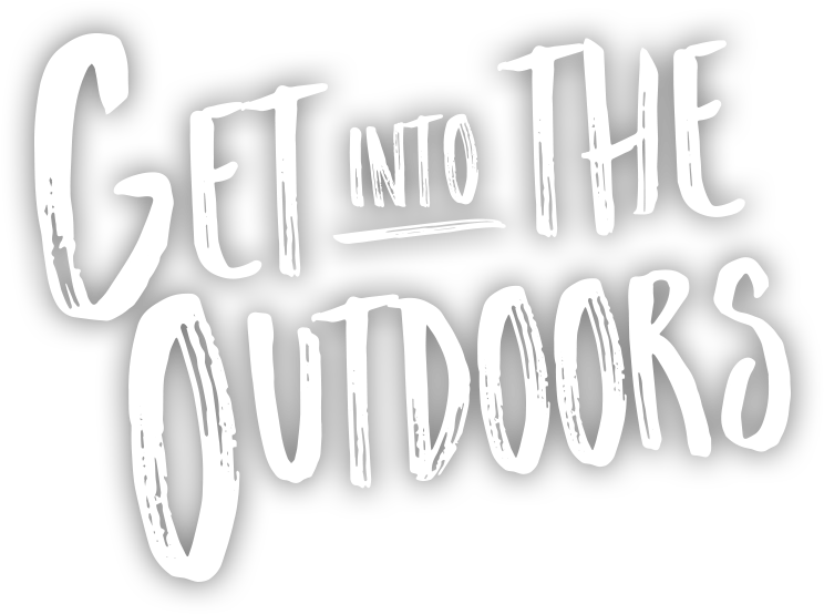 Get Into The Outdoors Text Graphic PNG Image