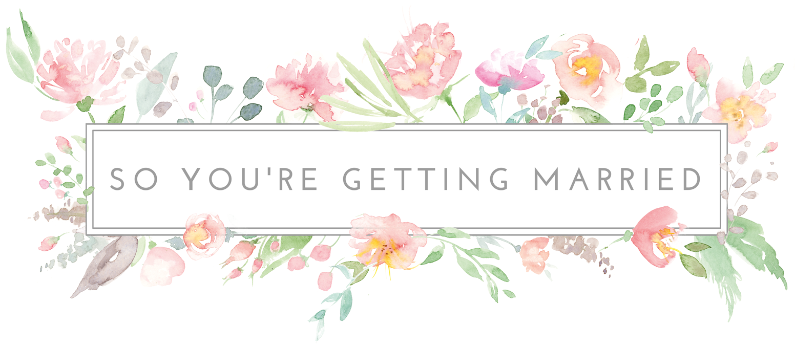 Getting Married Floral Announcement PNG Image