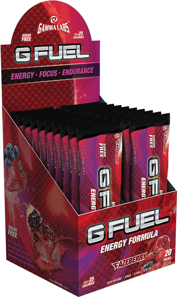 Gfuel Fazeberry Energy Formula Display PNG Image