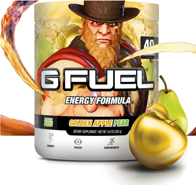 Gfuel Golden Apple Pear Energy Formula PNG Image