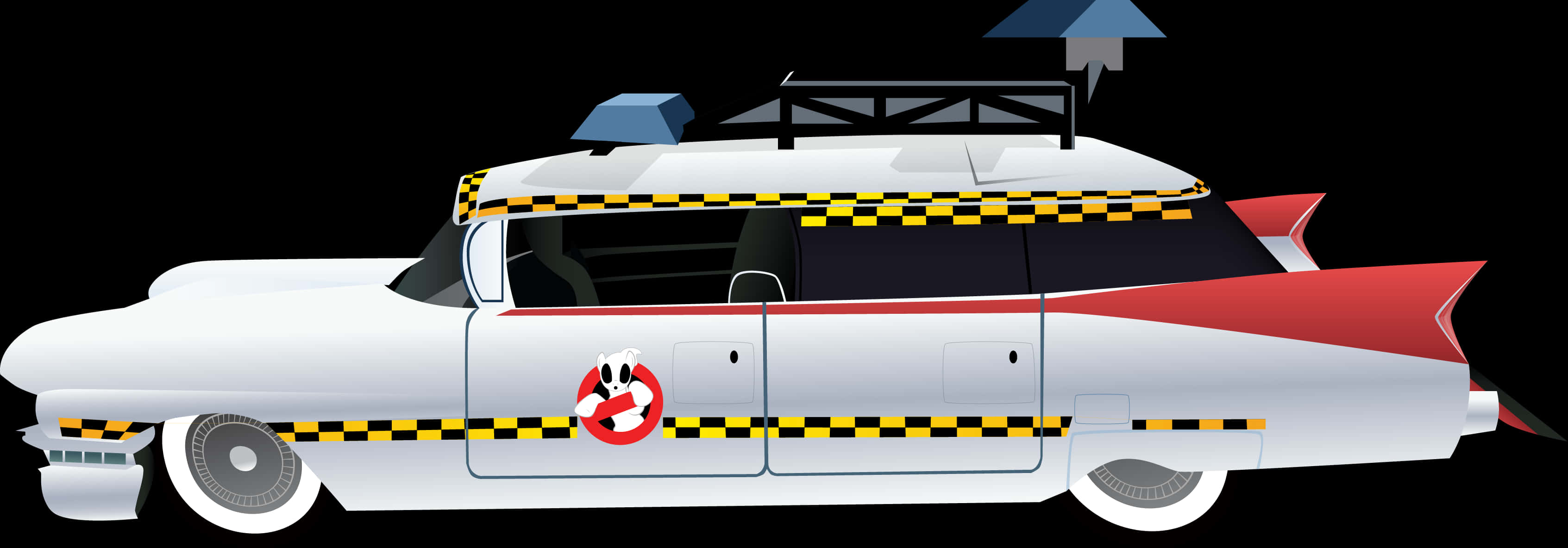 Ghostbusters_ Ecto1_ Car_ Side_ View PNG Image